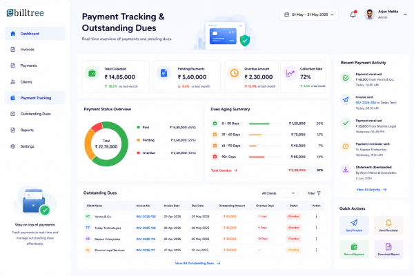 Payment Tracking & Outstanding Dues